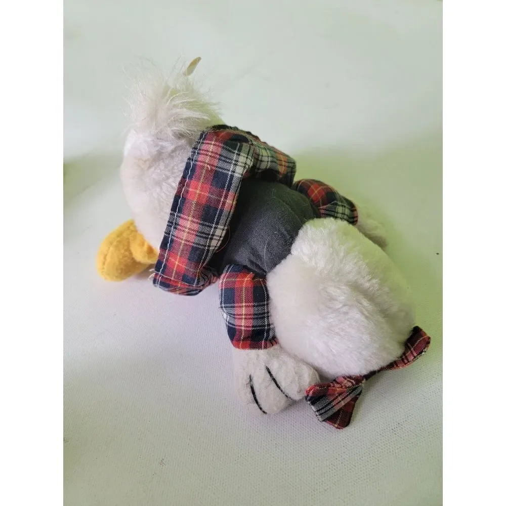 Vintage Pachinko Palace Mini Plush Duck Girl Plaid Dress